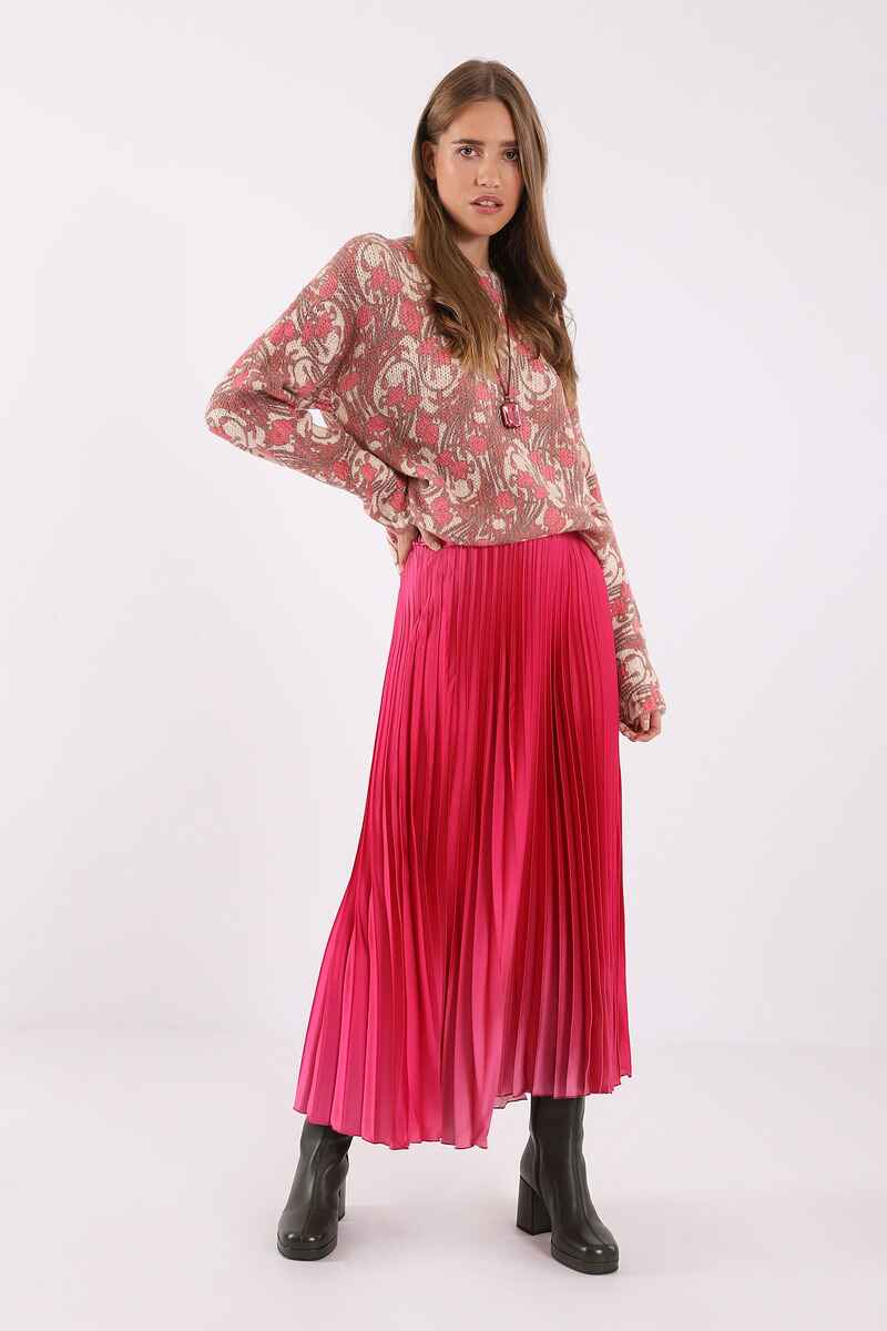 DIXIE Pleated Skirt Fuschia