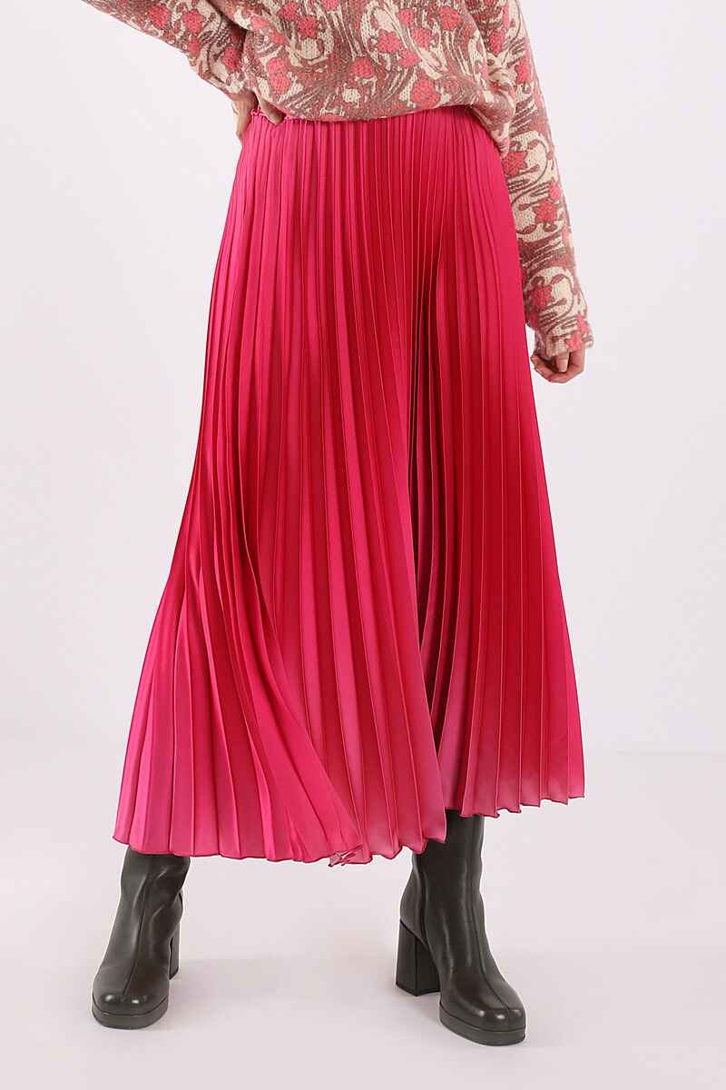 DIXIE Pleated Skirt Fuschia