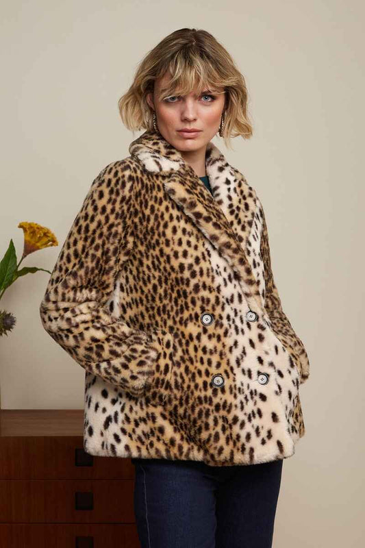 KING LOUIE Anais Fur Jacket Cheetah