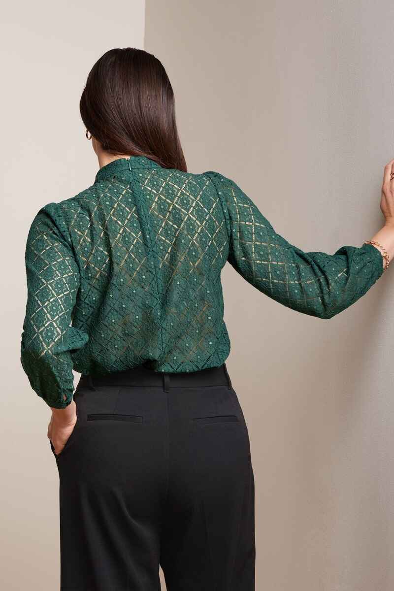 KING LOUIE Phoebe Artiste Lace Top AGreen