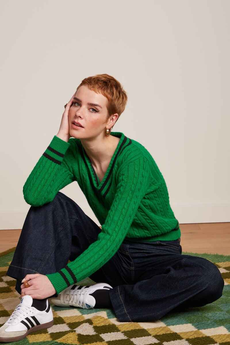 KING LOUIE College V Jumper VGreen