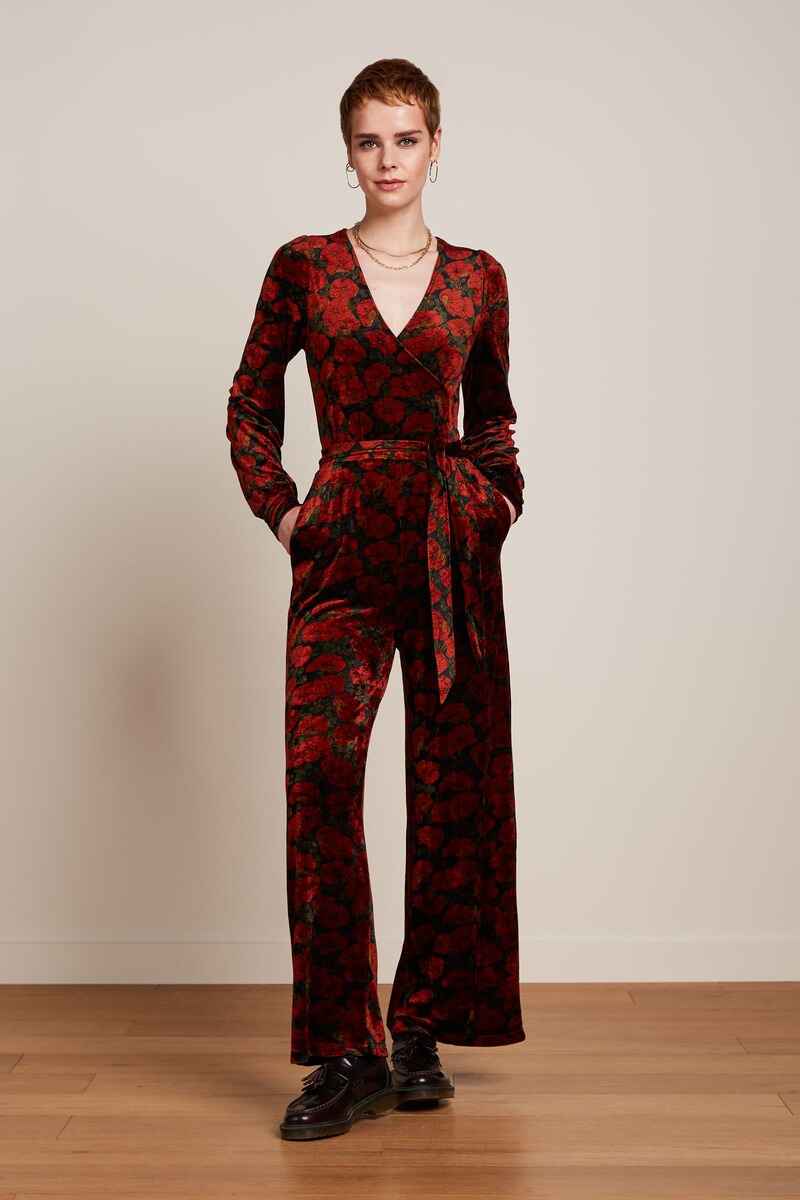 KING LOUIE Zita Bloom Jumpsuit Black