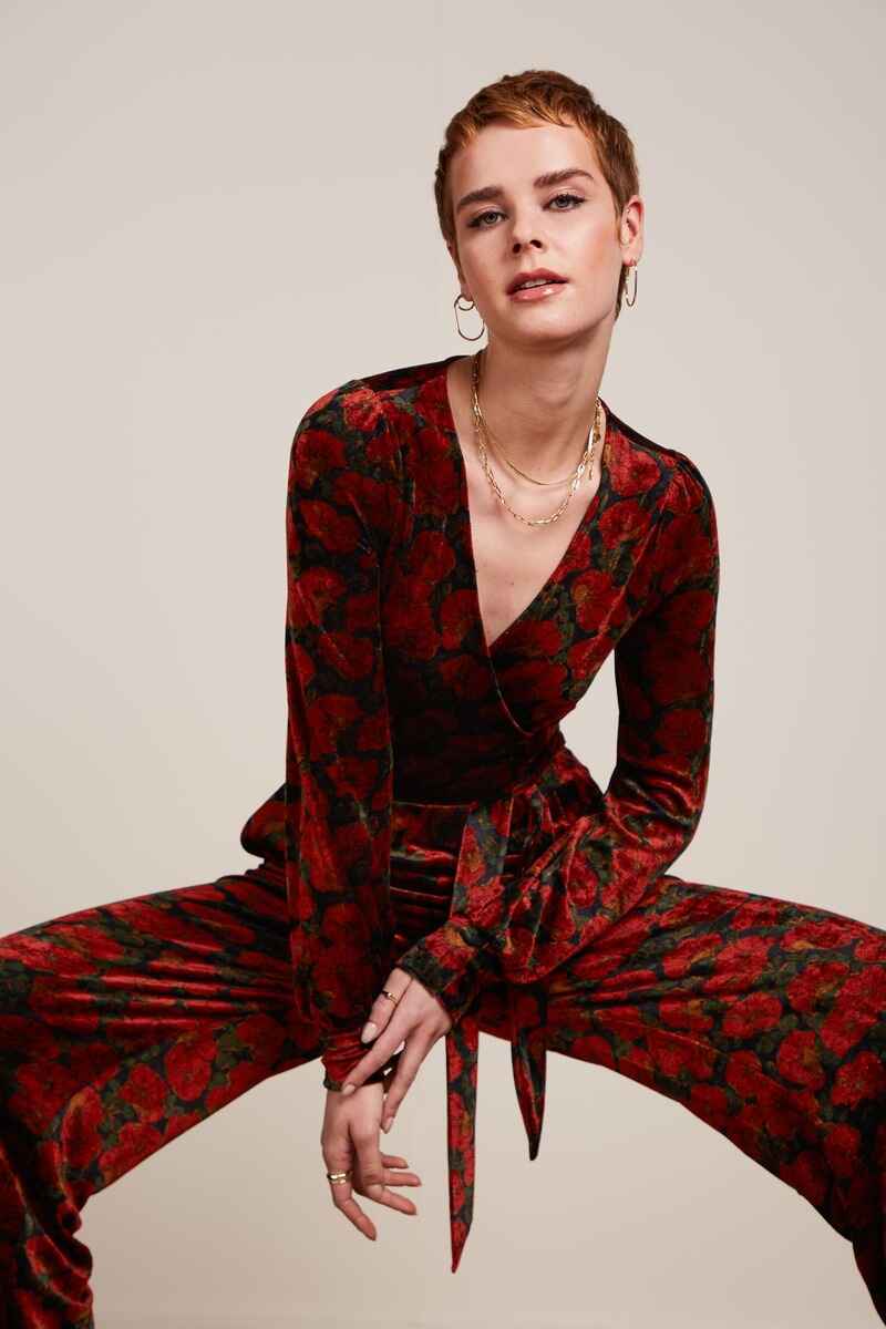 KING LOUIE Zita Bloom Jumpsuit Black