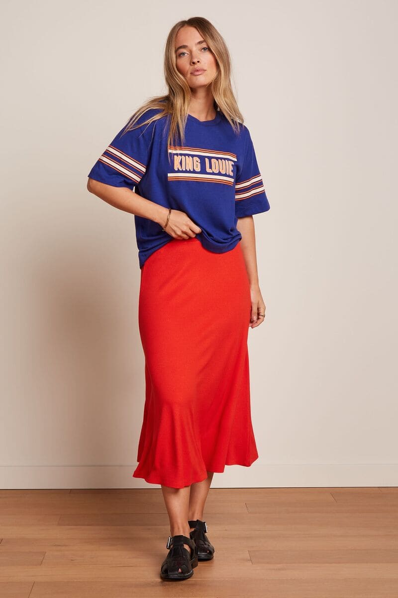 KING LOUIE Boxy Placement Tee Bluing