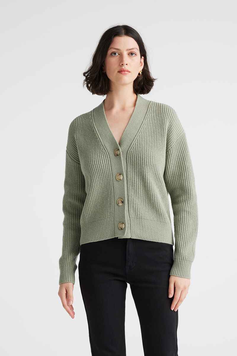 TOORALLIE Rib Crop Cardy Sage