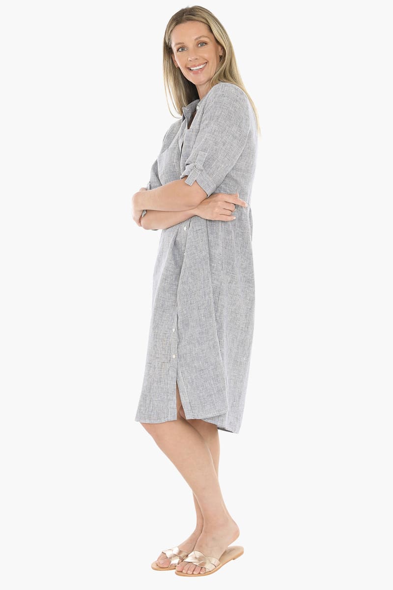 JUMP Mini Check Dress NightWh