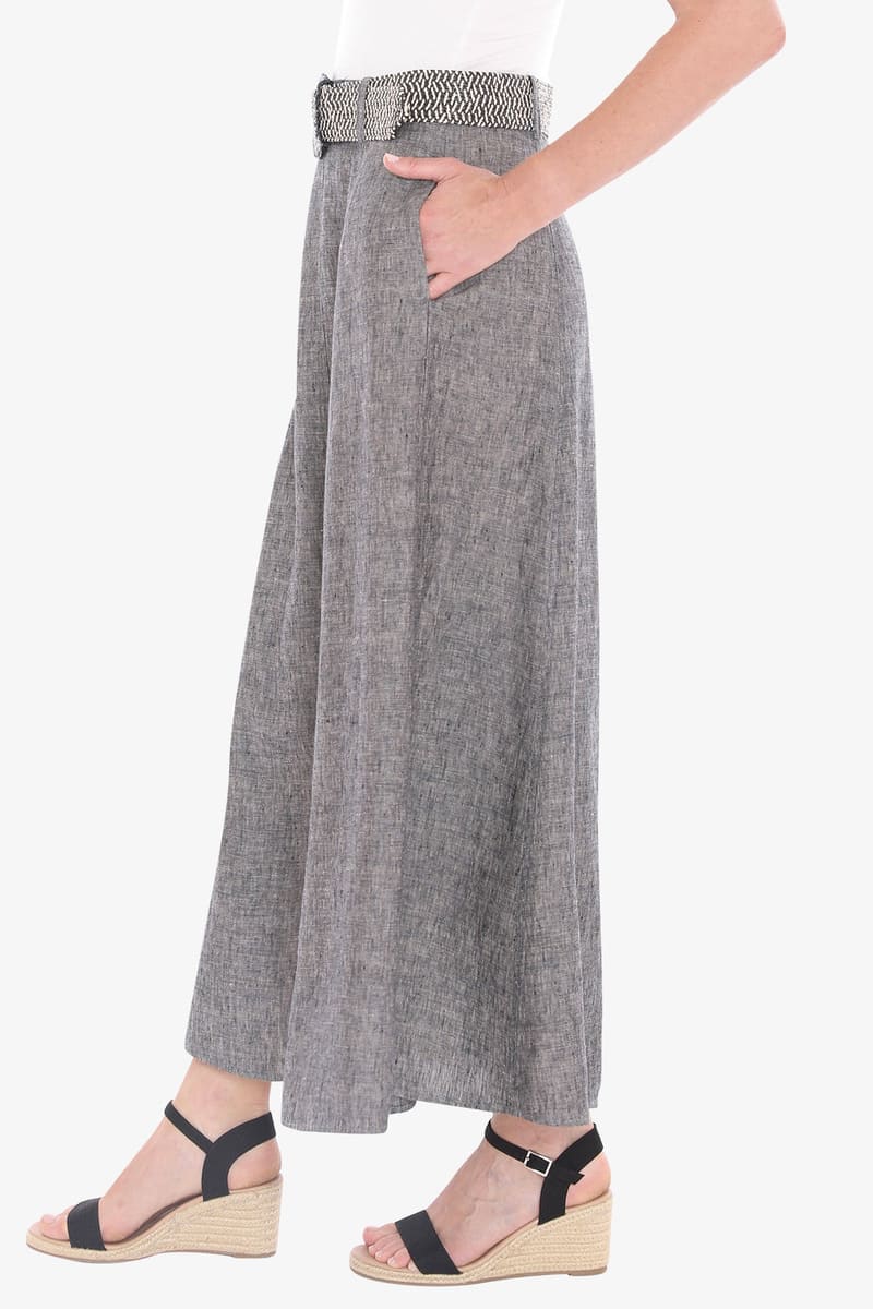 JUMP Belted Panel Skirt Blackstone