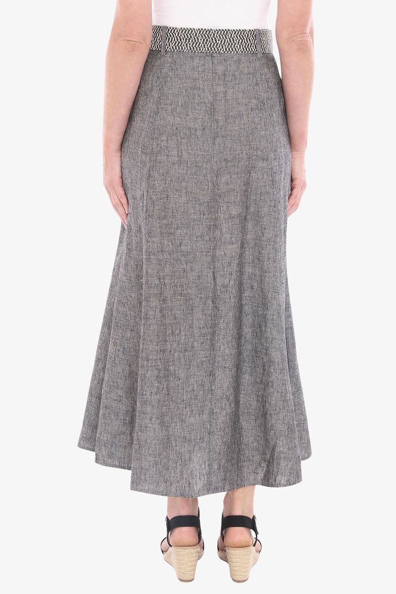 JUMP Belted Panel Skirt Blackstone