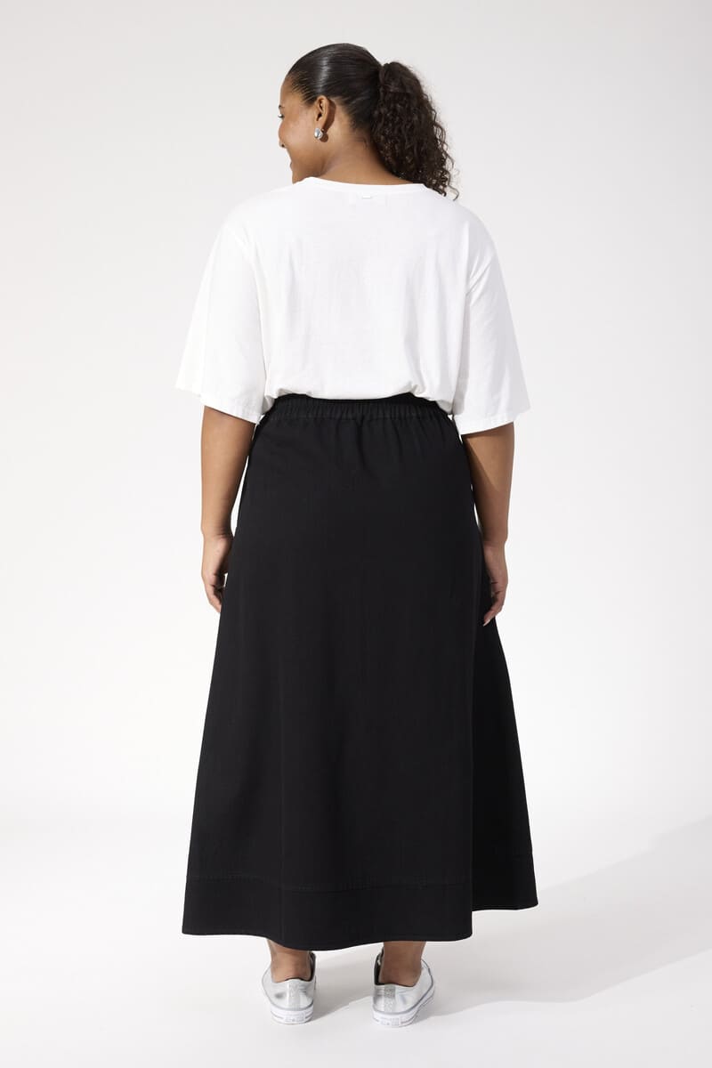 HAVEN Denver Denim Skirt Black