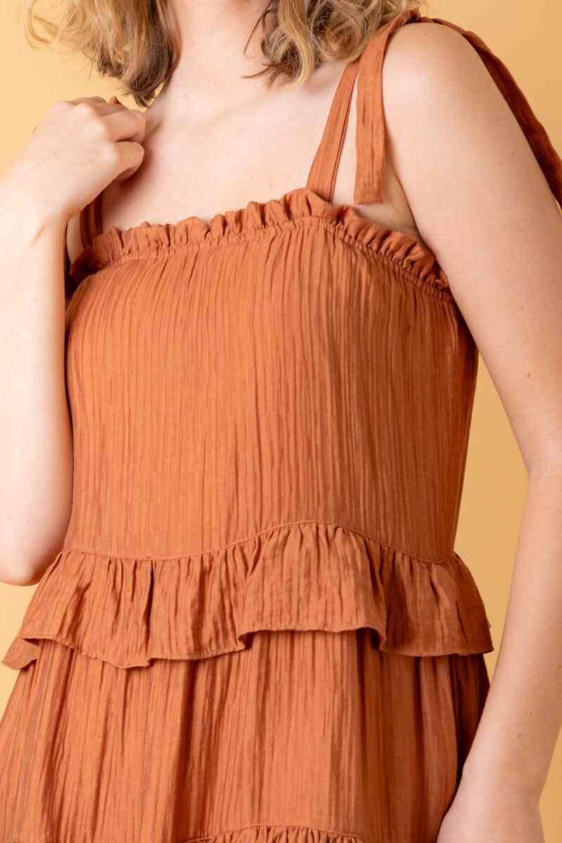 AMAYA Missy Mini Dress Rust