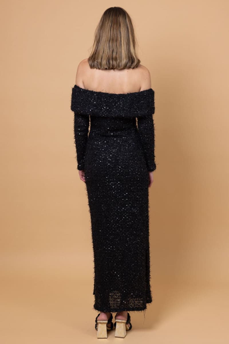 AMAYA Pepe Sequin Dress Black