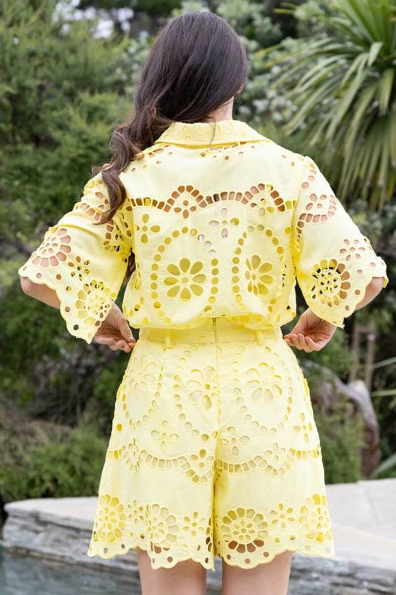 AMAYA Liam Embr Shirt ButterY