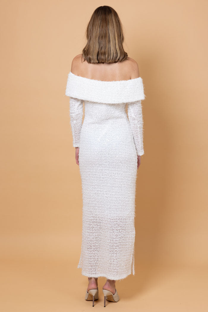 AMAYA Pepe Sequin Dress White