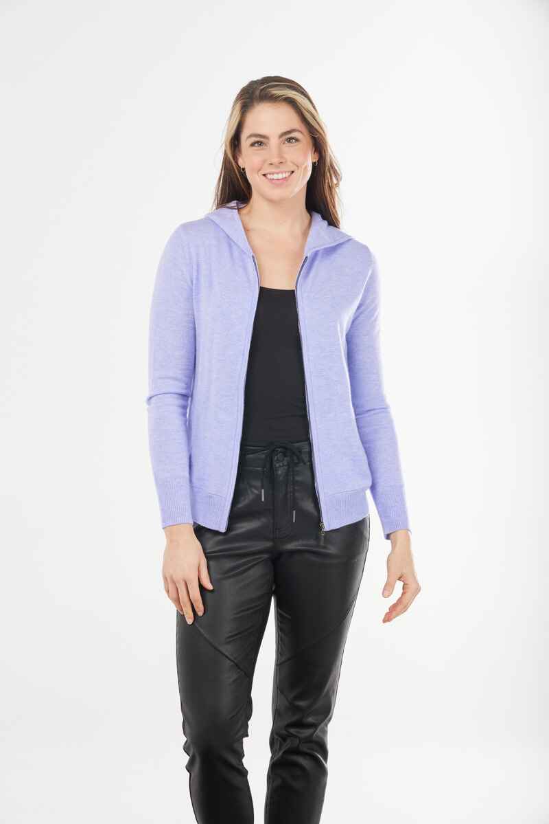 B&L Hoodie Zip Ess Lilac