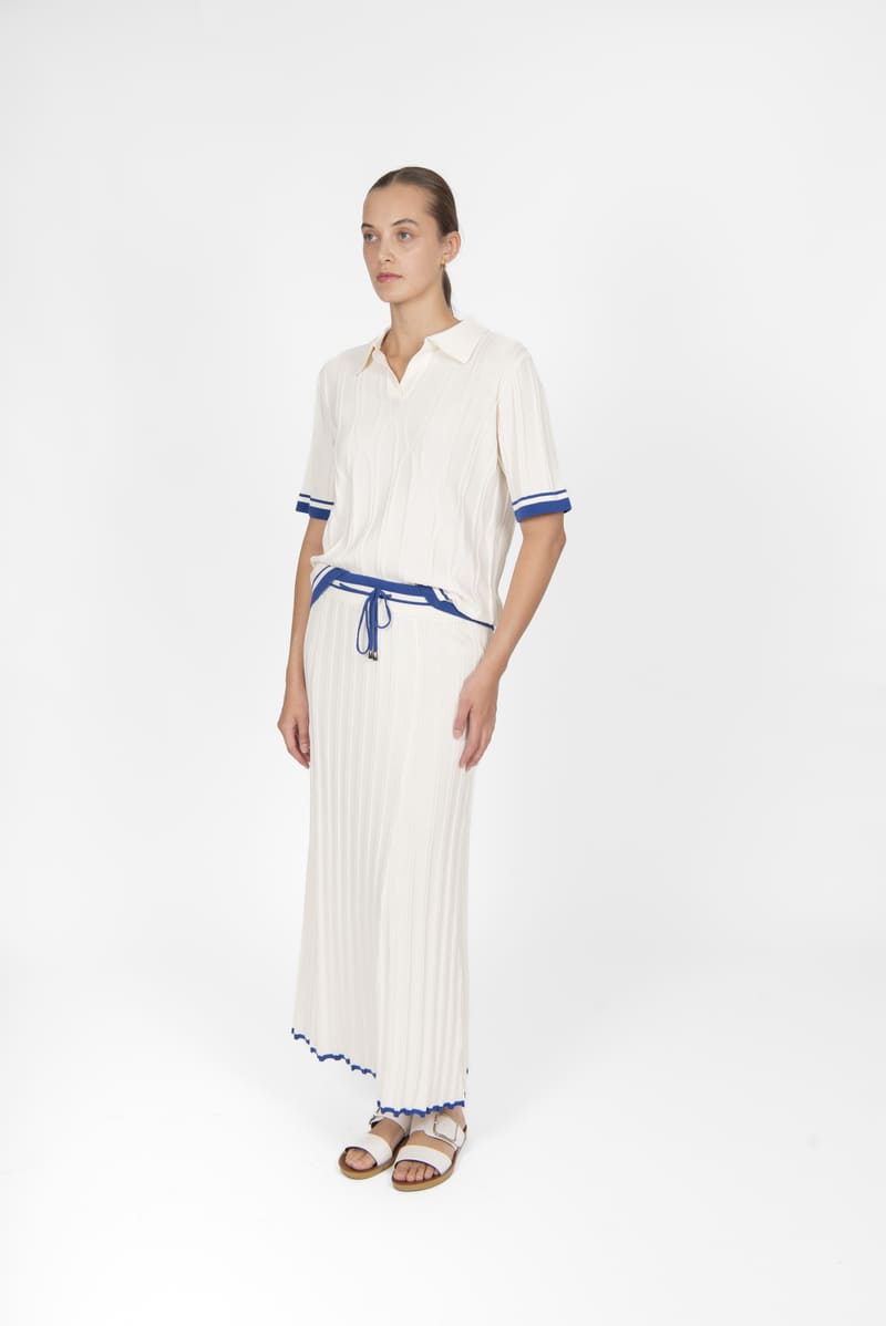 B&L Open Polo Tipping Top CreamCob