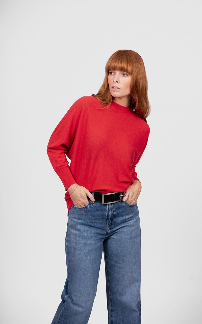 B&L Dolman 3/4Sl Pullover Cayenne