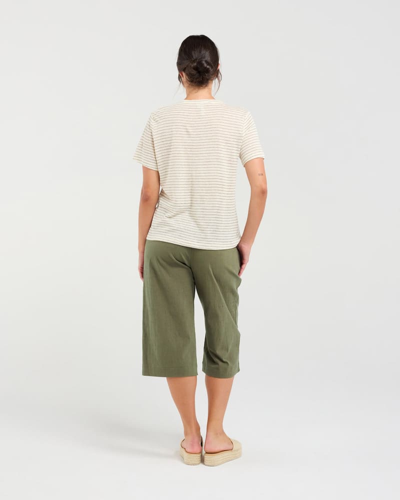 BLACKSTONE Suzette Stripe Tee Grey