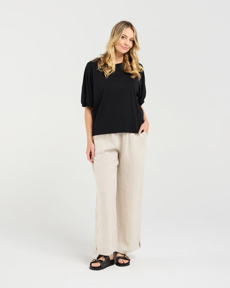 BLACKSTONE Verona Spliced Tee Black
