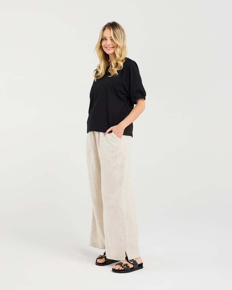 BLACKSTONE Verona Spliced Tee Black