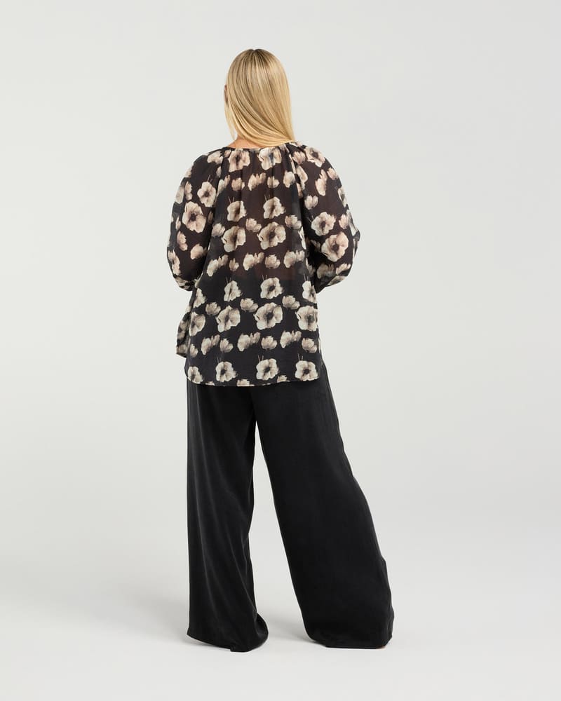 BLACKSTONE Samantha Pinstitch Blouse BlackP