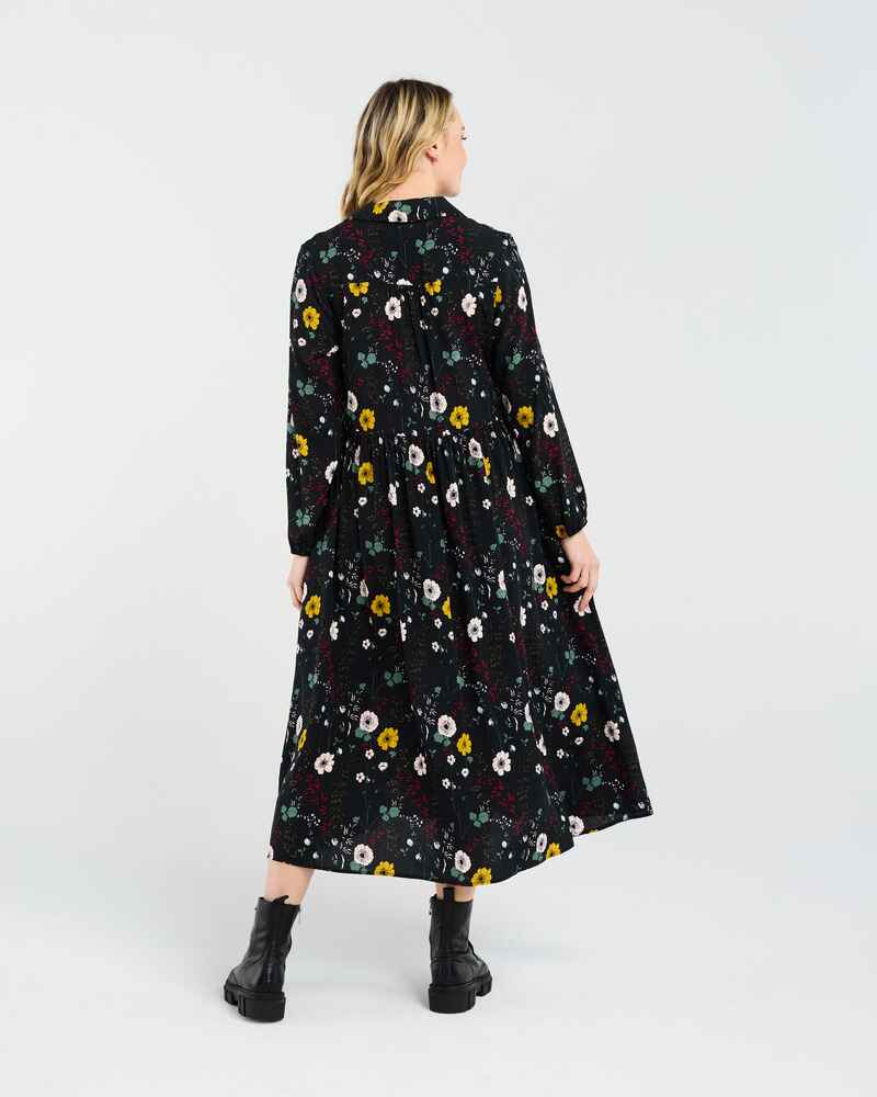BLACKSTONE Geneva Placket Dress Black