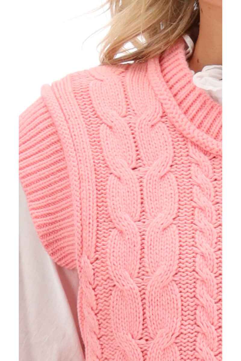 CHARLO Kyla Knit Vest Coral