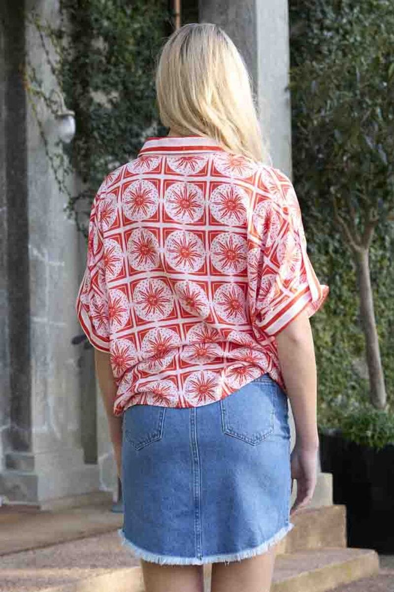 CHARLO Tara Shirt Red