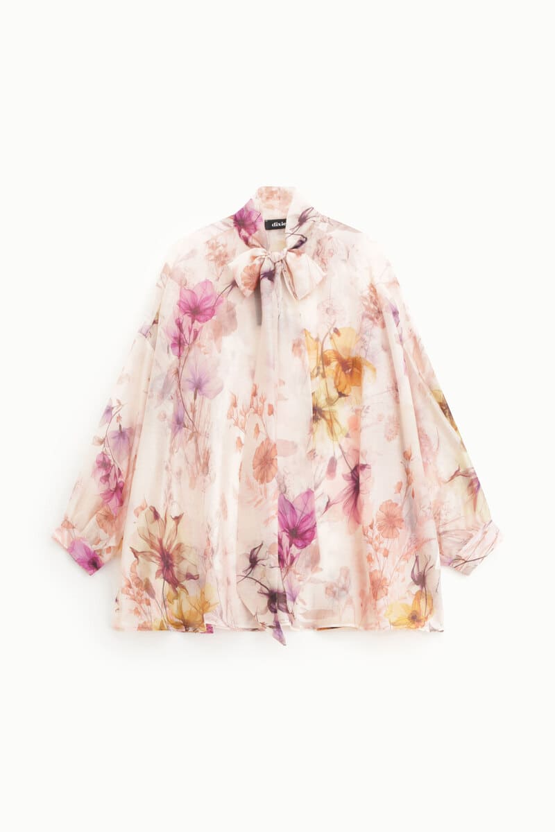 DIXIE Mazzo Pansy PussyB Blouse Cipria