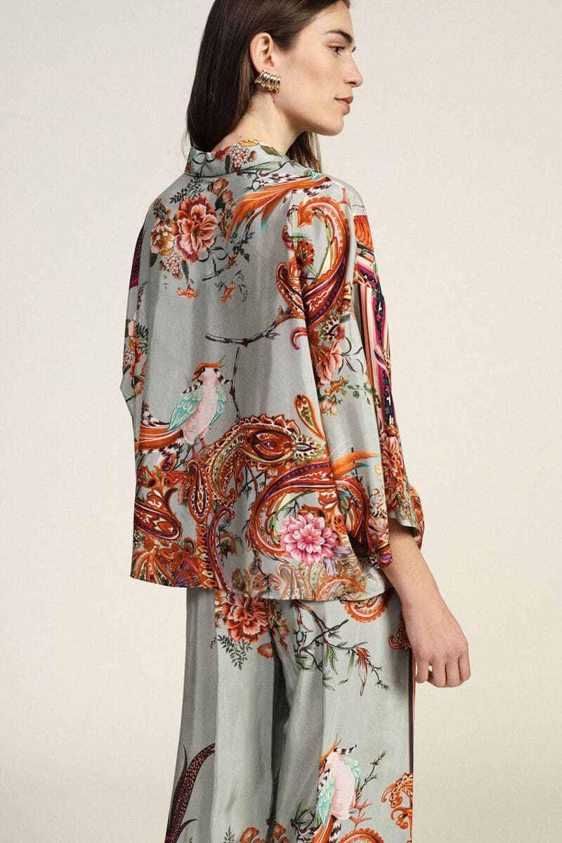 DIXIE Wildflower Uccello Shirt Sage