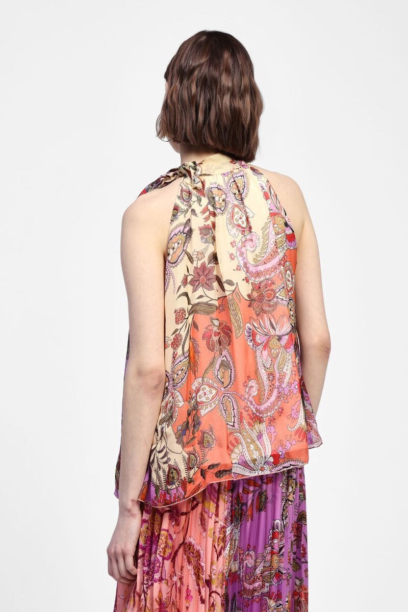 DIXIE Gelato Paisley Halter Top Multi