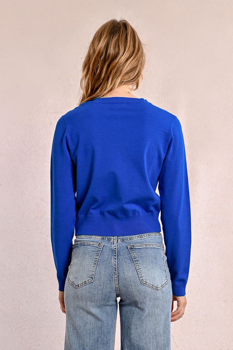 MOLLY BRACKEN Heart Cardy Blue