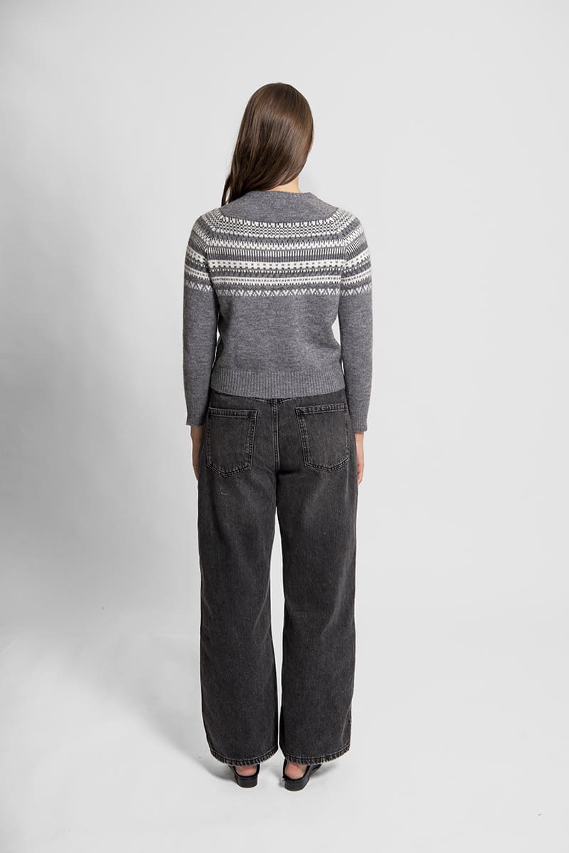 FIELDS Fairisle Pullover GreyC