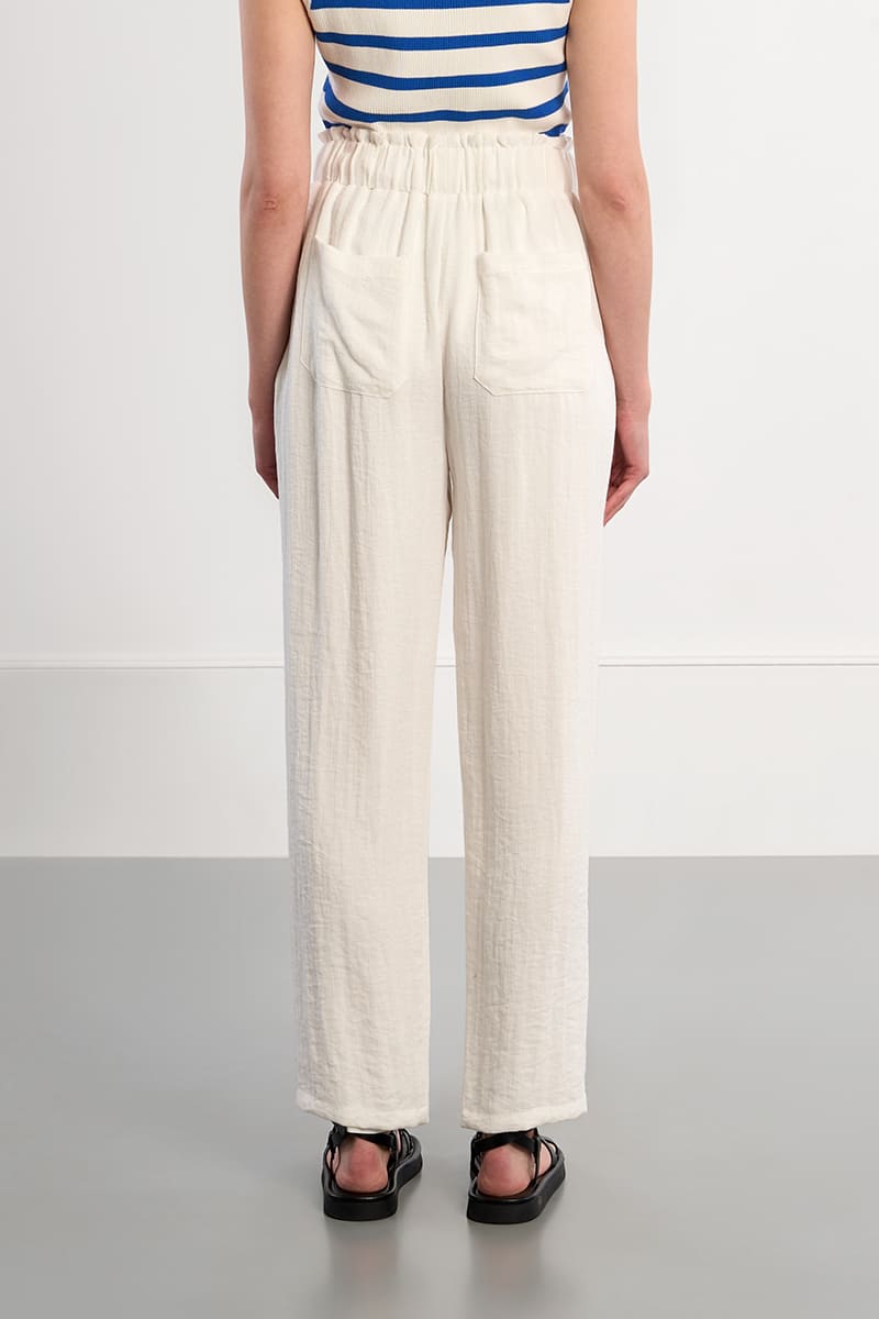 LILI SIDONIO WideWaistband Pants White