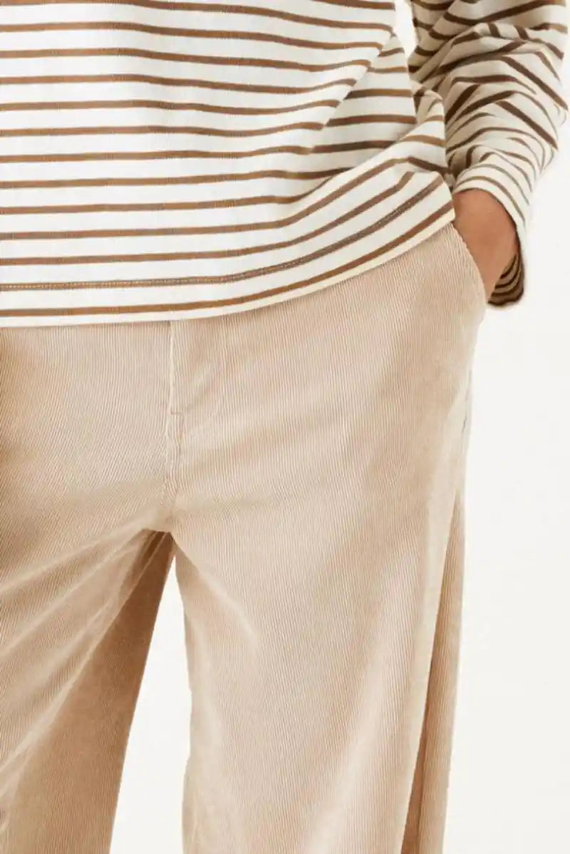 GARCIA Thin Needle Cord Pants Doeskin