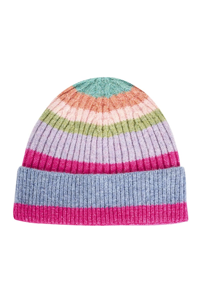 HAVEN Alaska Stripe Beanie Pink