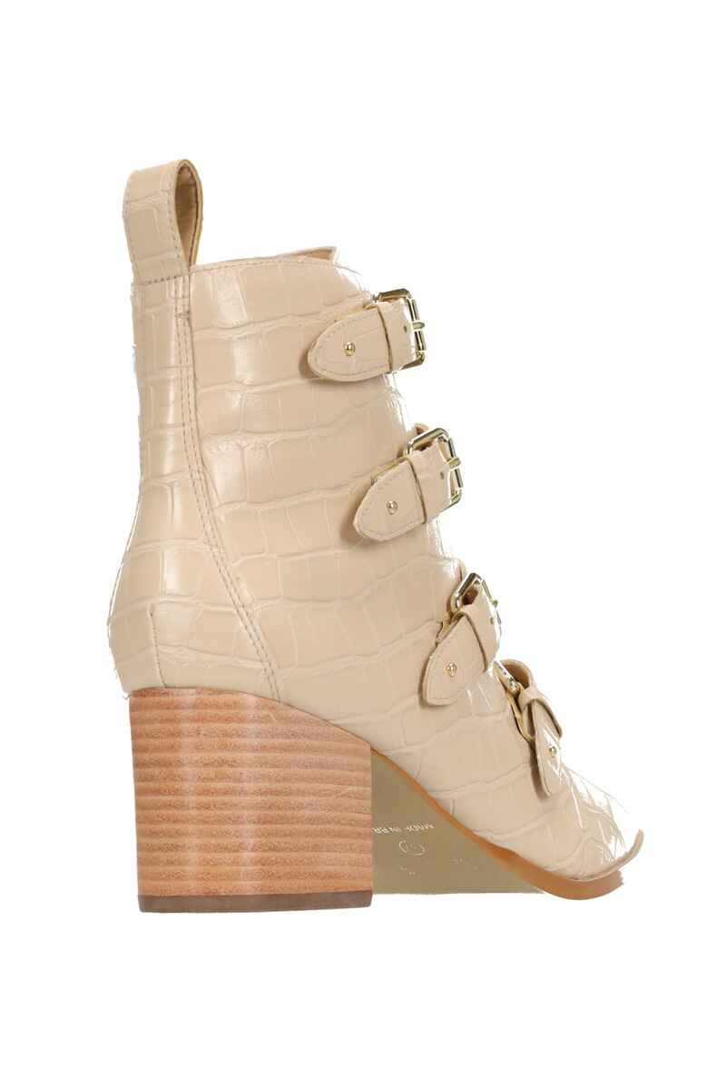 HEY MON Ava Croc Belted Boot Nude