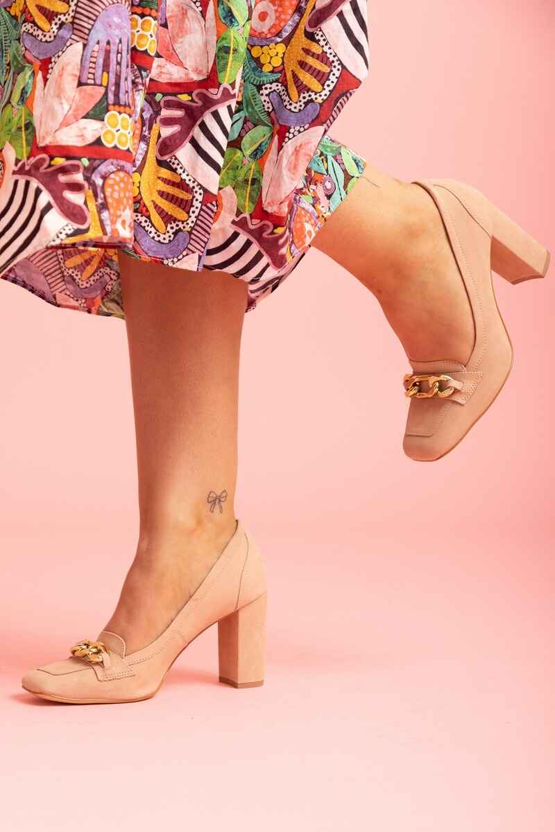 HEY MON Ella Chain Heel Nude