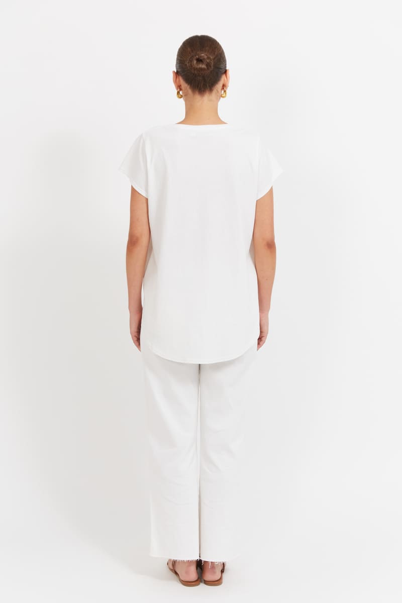 HAVEN Haiti Paisley Tee White