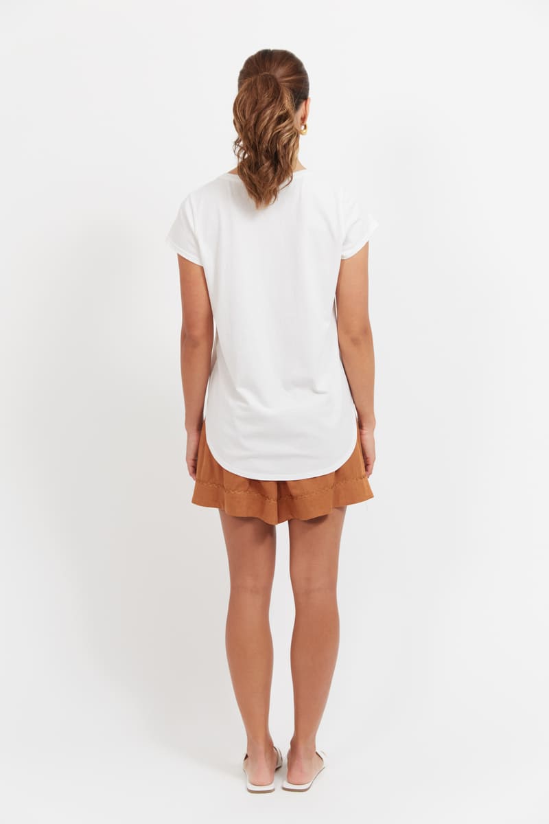 HAVEN Haiti Palm Tee White