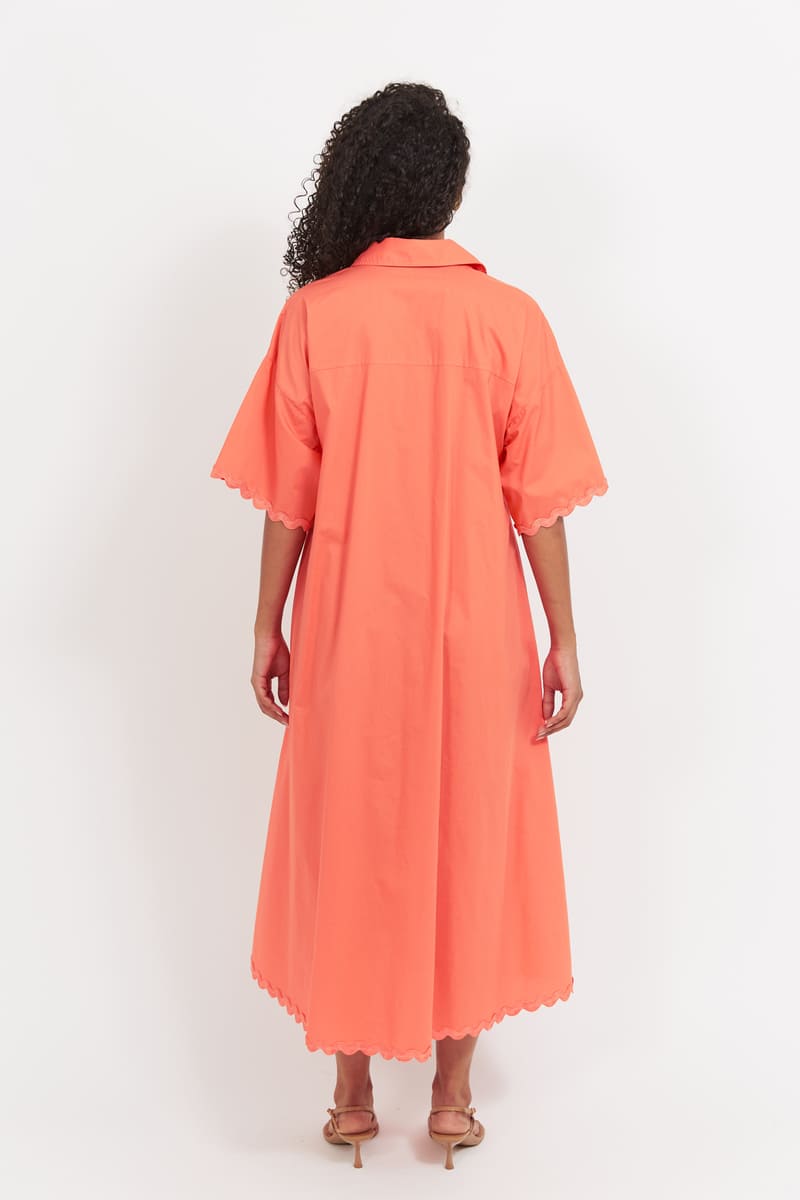 HAVEN Brasilia Shirt Dress Coral