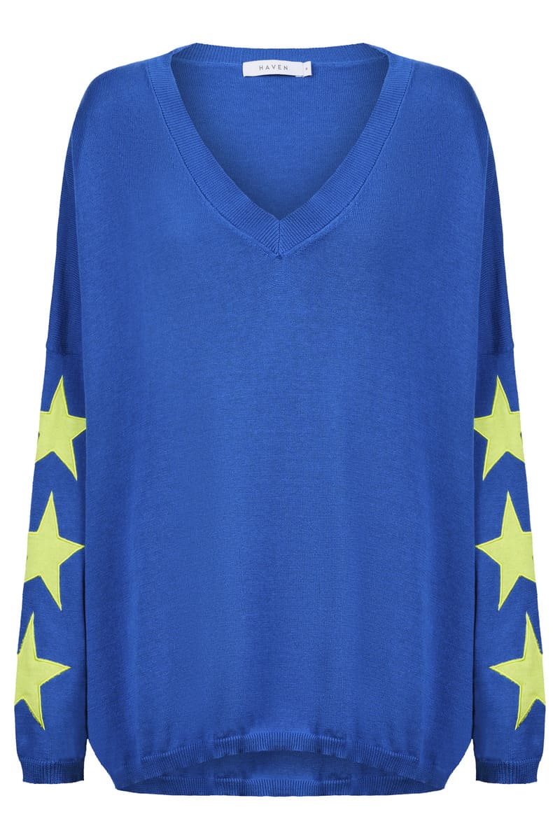 HAVEN Vermont Star Jumper Cobalt