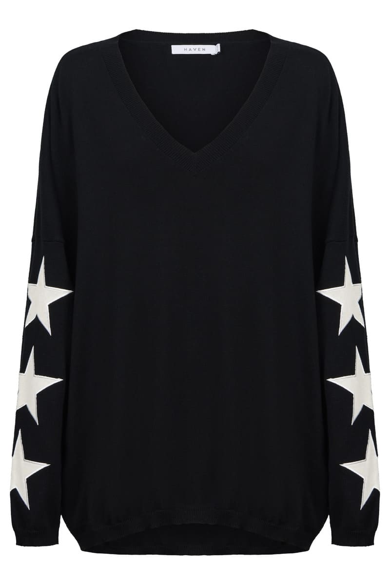 HAVEN Vermont Star Jumper Black