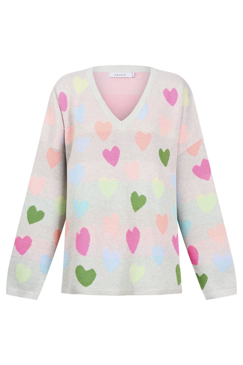 HAVEN Alaska Relax Heart Jumper Neon