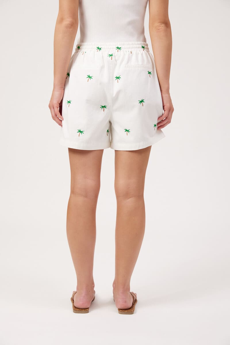 HAVEN Mauritius Embr Shorts DenWhite