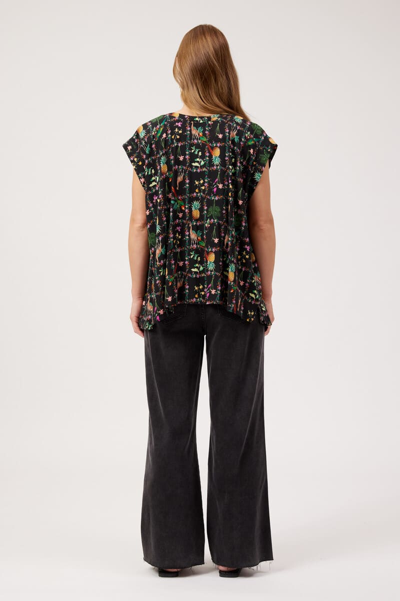 HAVEN Congo Button Top Jungle