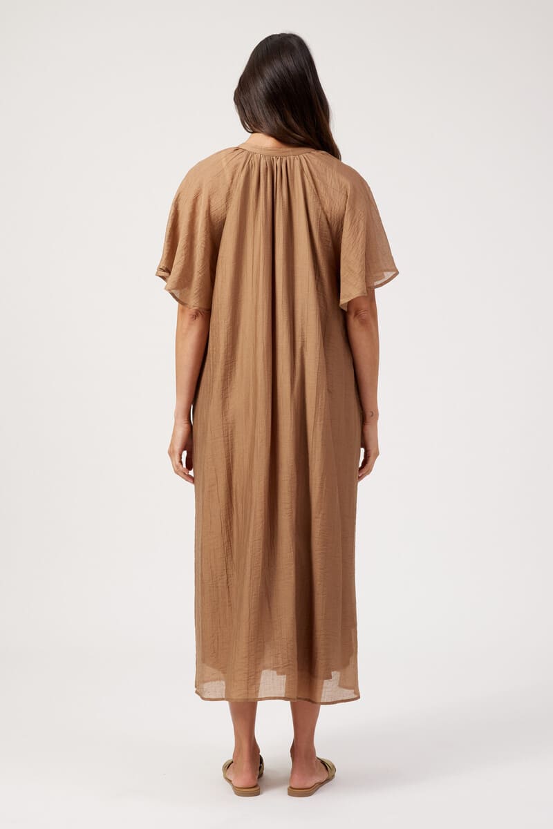 HAVEN Kenya Midi Dress Wheat