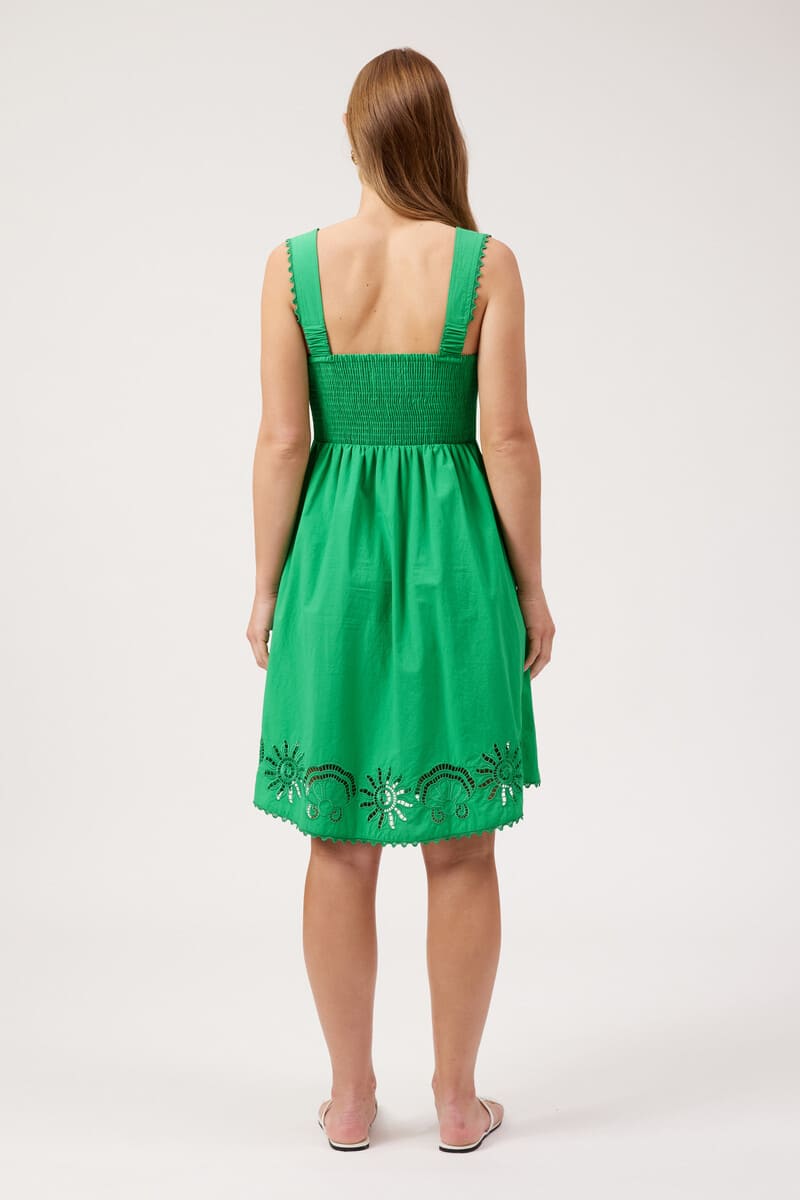 HAVEN Larissa Broderie Dress Green