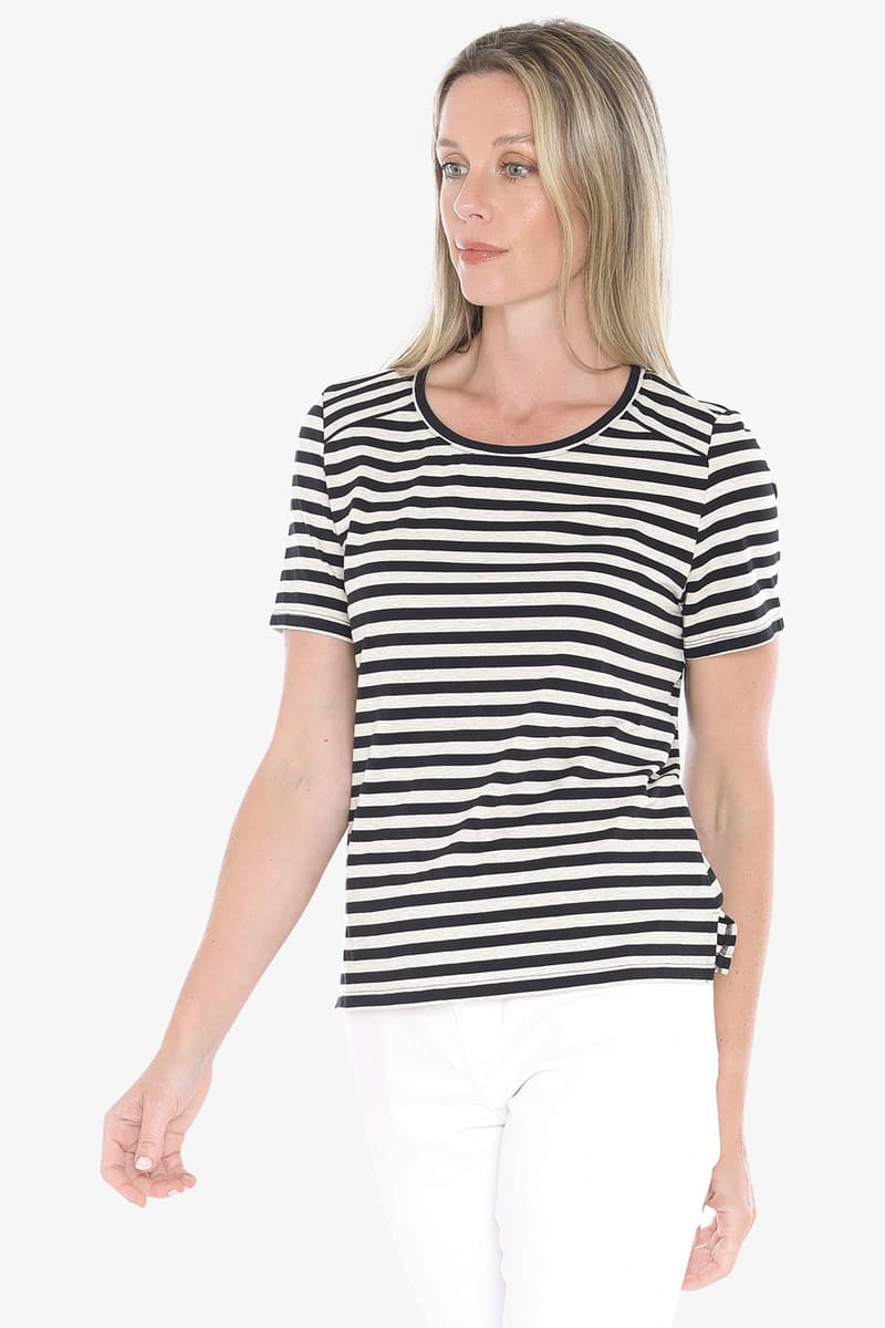 JUMP Stripe SS Tee BlackFl