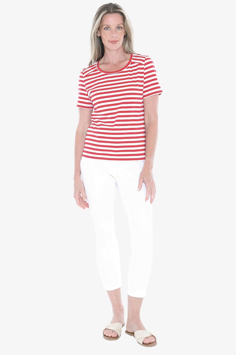JUMP Stripe SS Tee RedW