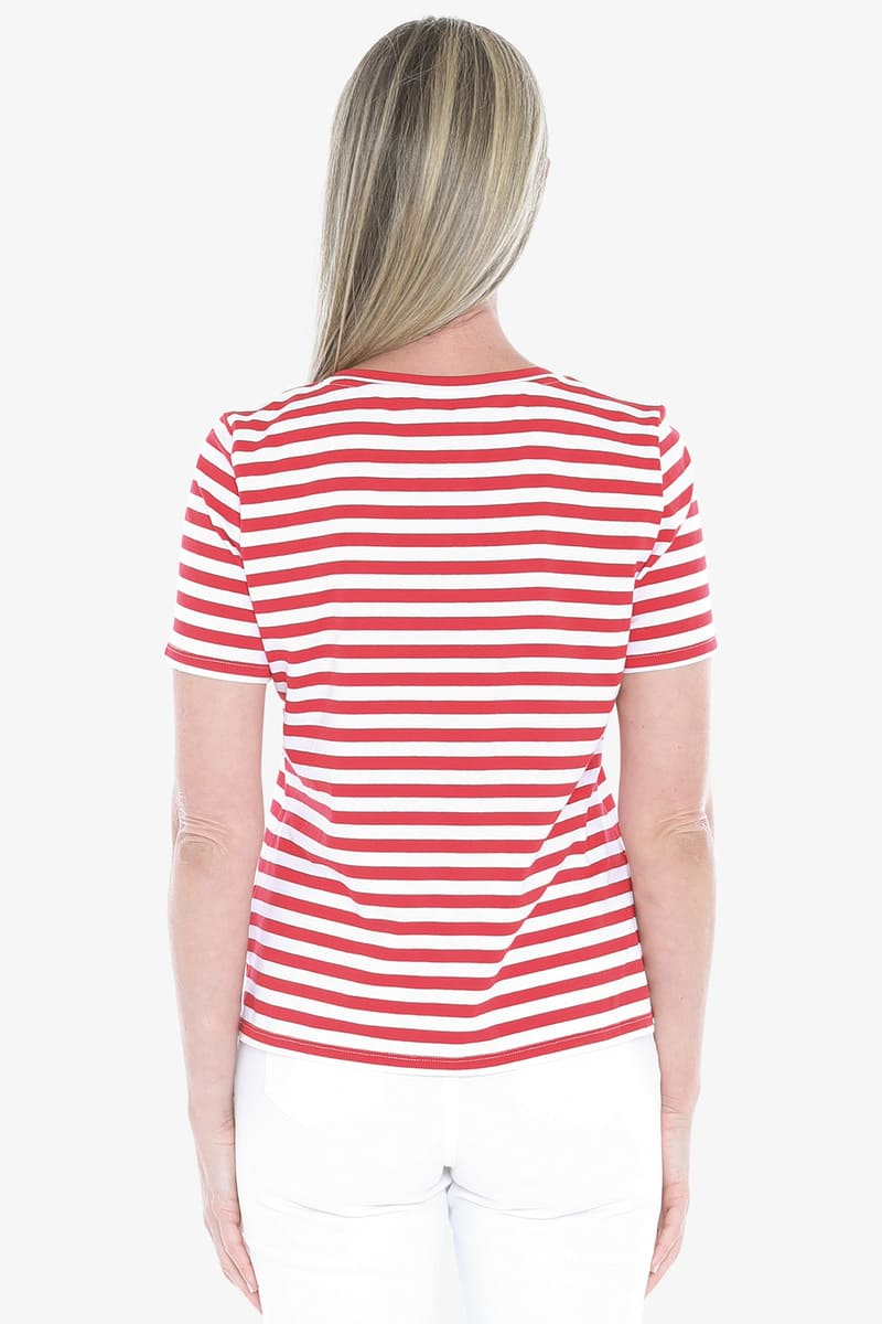 JUMP Stripe SS Tee RedW